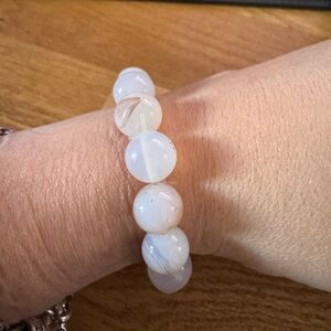 Elegant White Beaded Bracelet